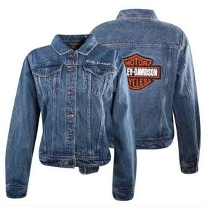 NEW Harley Davidson Women's Denim Jean Jacket Size Medium